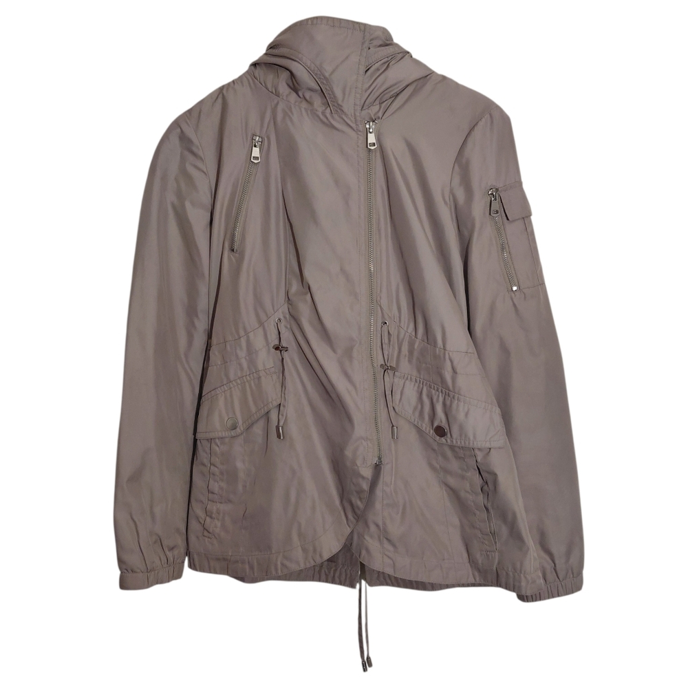 French Connection Versatile High / Low Neck Multi Pocket Drawstring Jacket